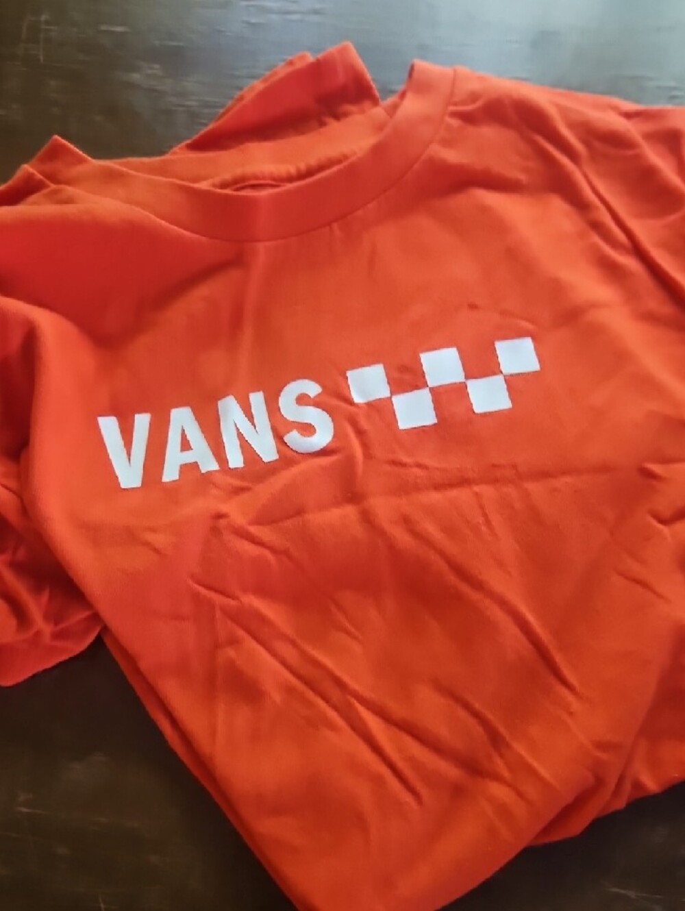 Vans Bold Orange Classic Tee  White Logo
